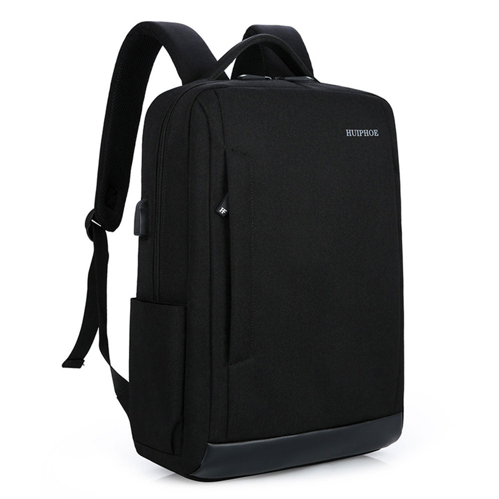 15" Laptop Backpack for Men Simple Style Business Bag with USB Chargin