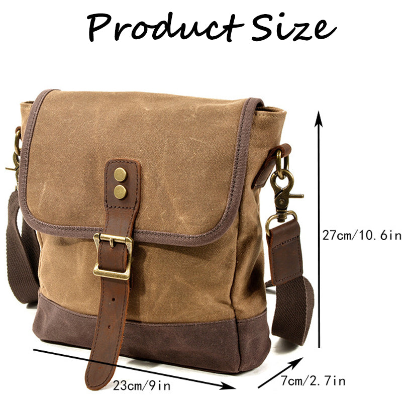 Unisex Canvas Purse Vintage Crossbody Shoulder Bag Waterproof Satchel
