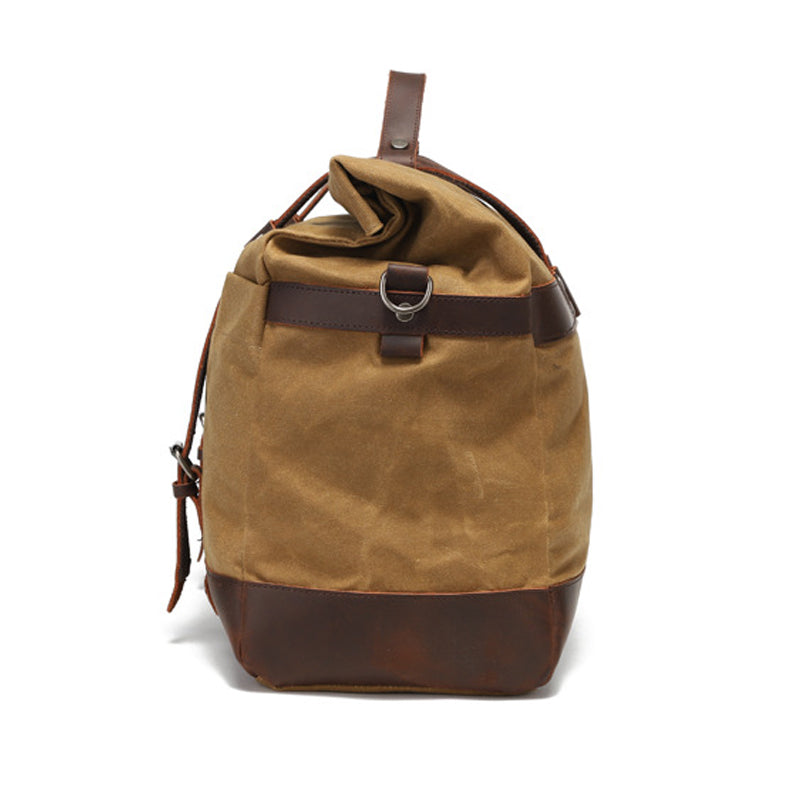Waxed Canvas Duffle Bag Large Travel Luggage Bag