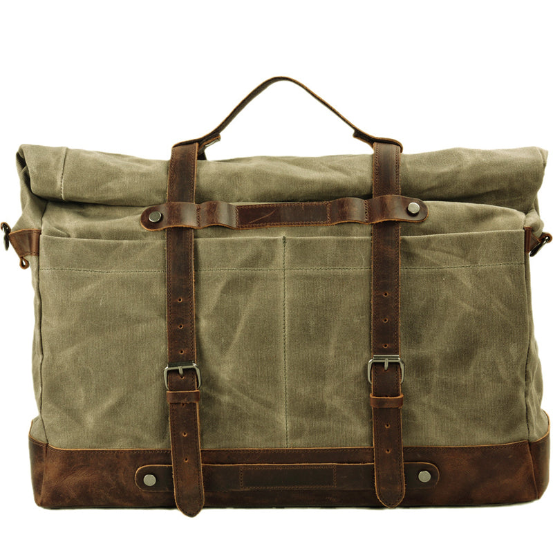 Waxed Canvas Duffle Bag Large Travel Luggage Bag