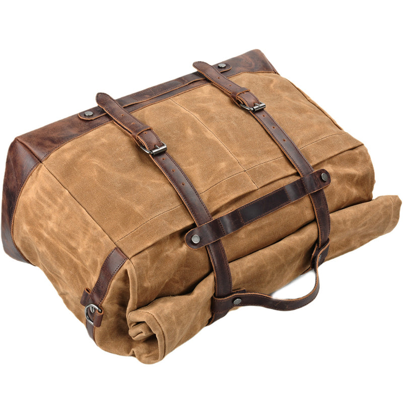 Waxed Canvas Duffle Bag Large Travel Luggage Bag