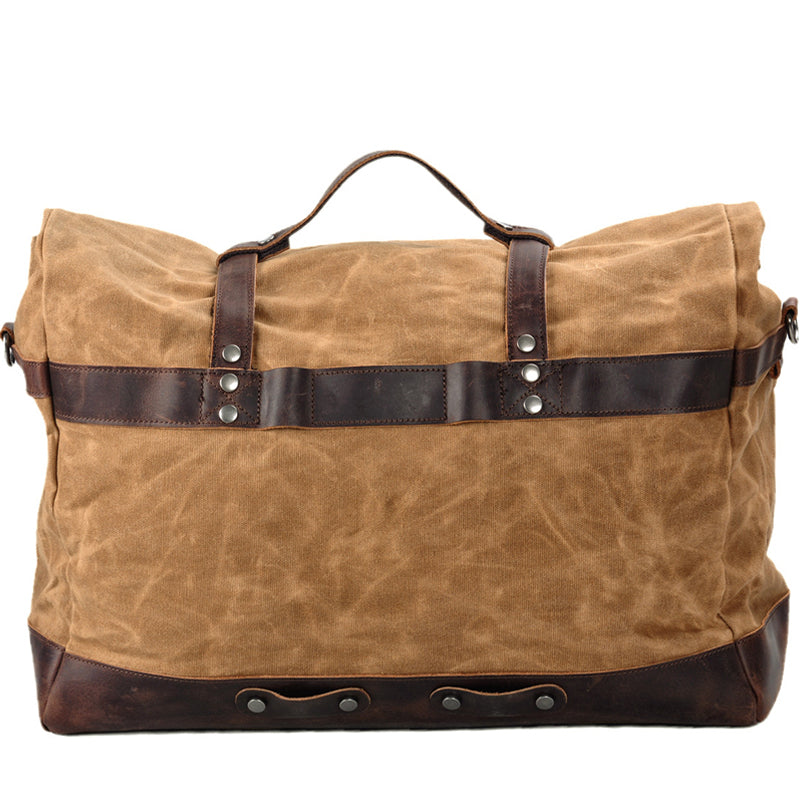 Waxed Canvas Duffle Bag Large Travel Luggage Bag