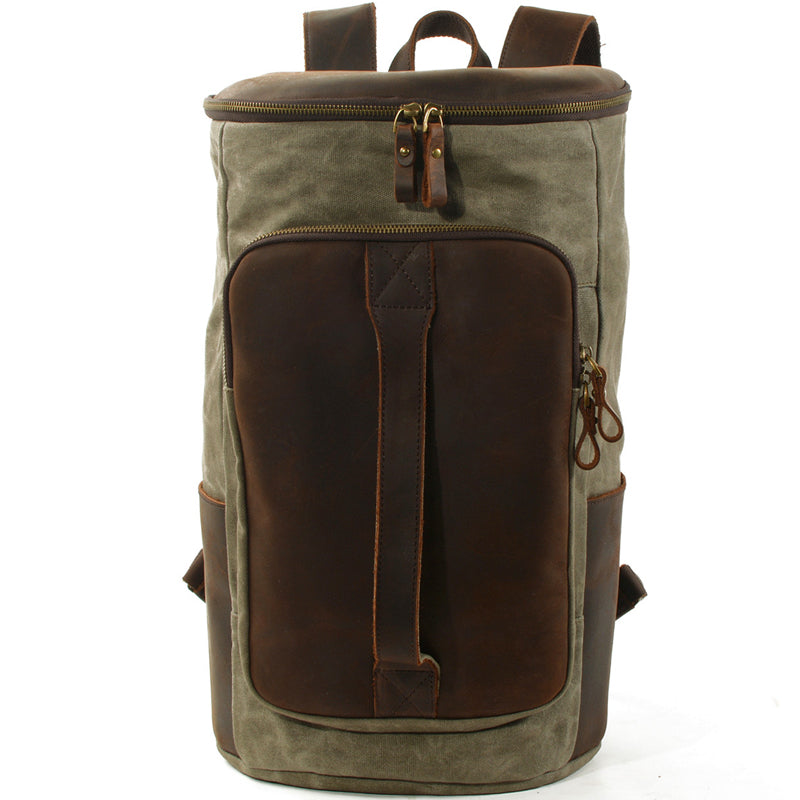 Canvas Backpack Vintage Travel Laptop Bags Convertible Shoulder Rucksack