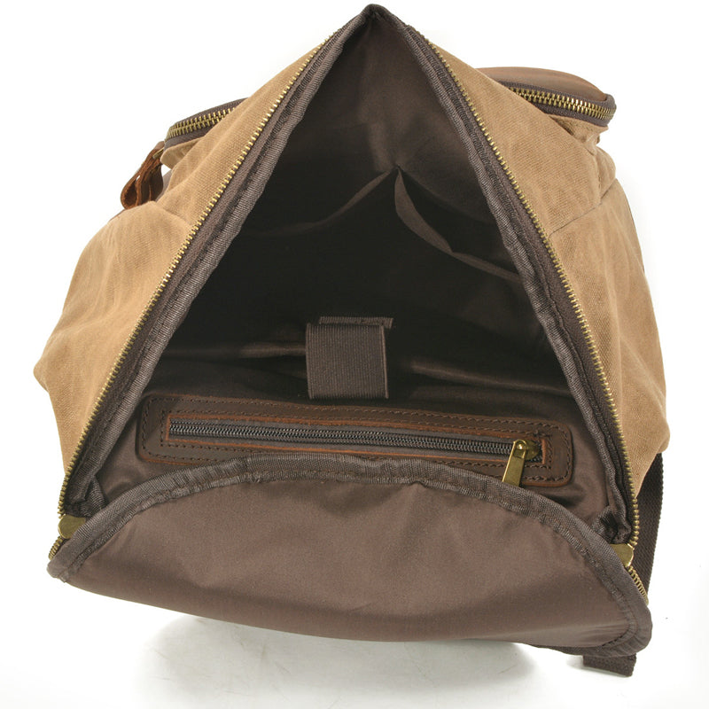 Canvas Backpack Vintage Travel Laptop Bags Convertible Shoulder Rucksack