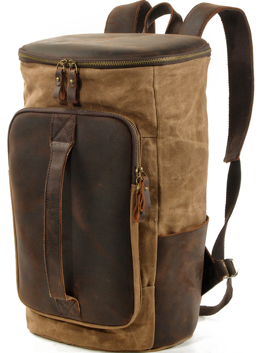 Canvas Backpack Vintage Travel Laptop Bags Convertible Shoulder Rucksack