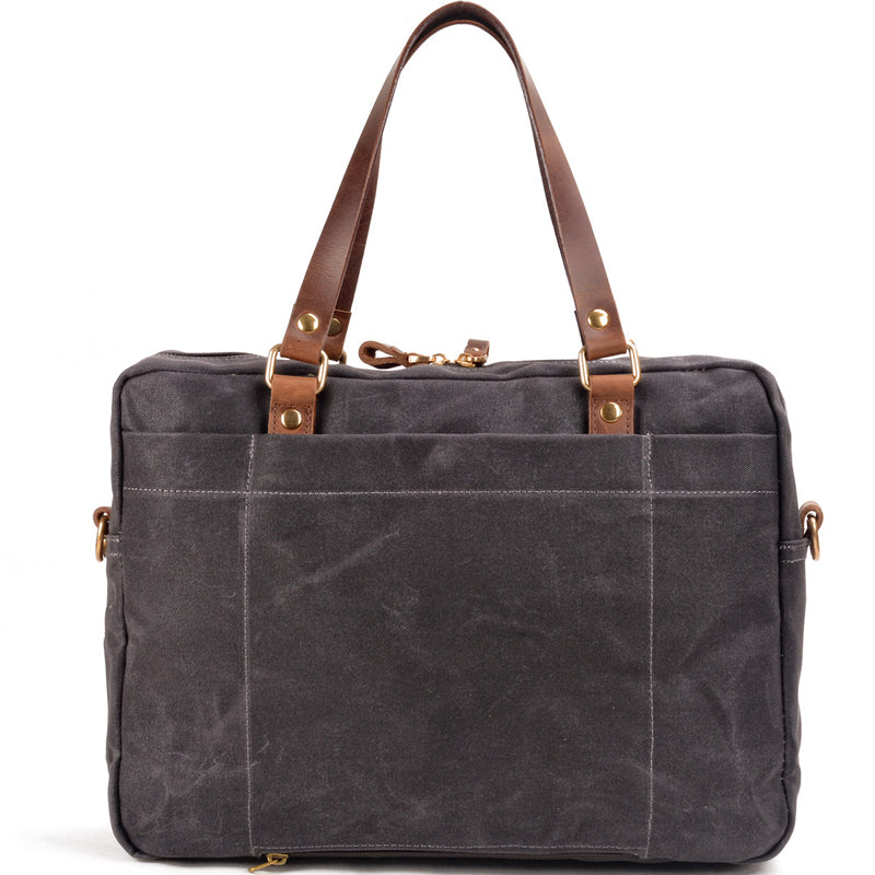Waxed Canvas Messenger Bag Multi-pocket Shoulder Bag