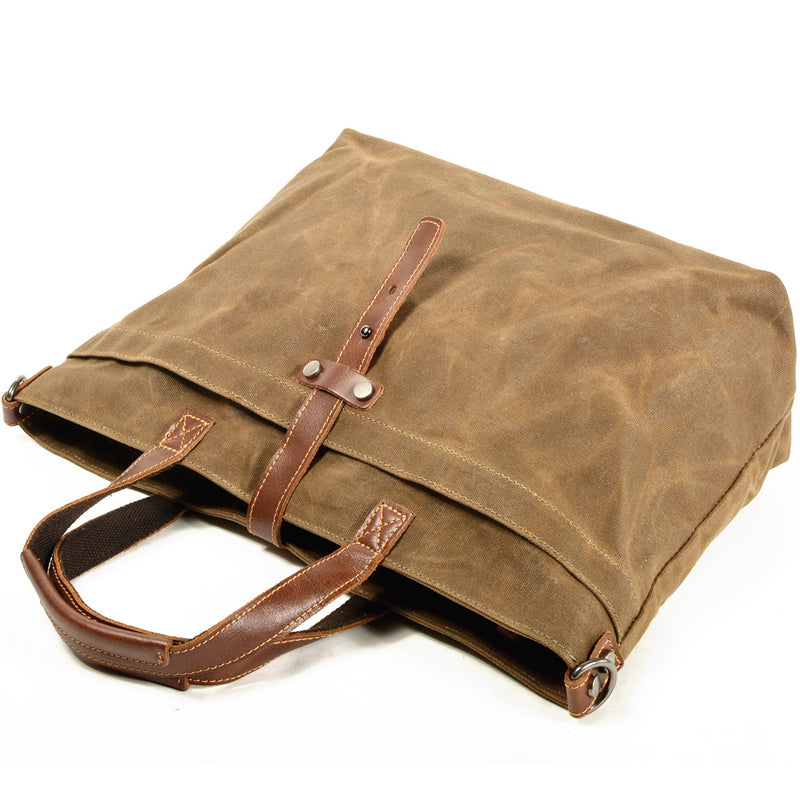Oil Wax Canvas Tote Transverse Crossbody Bag Handbag Hobo Bag