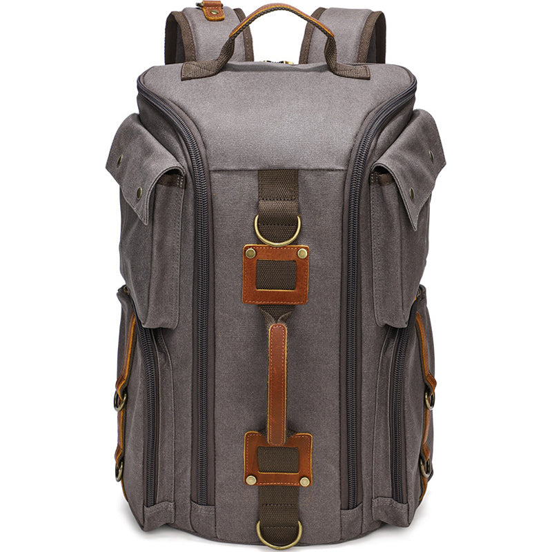Outdoor Canvas Backpack Travel Hiking Ruckpack