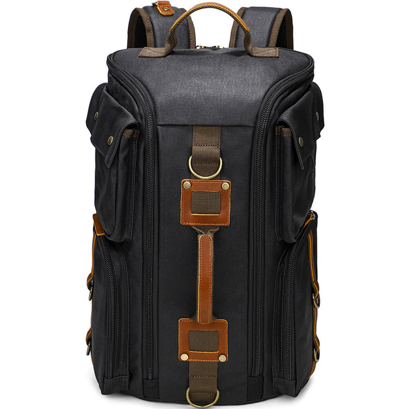 Outdoor Canvas Backpack Travel Hiking Ruckpack