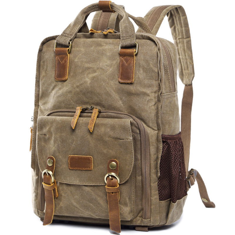 Waterproof Camera Backpack Canvas DSLR Photography Bag