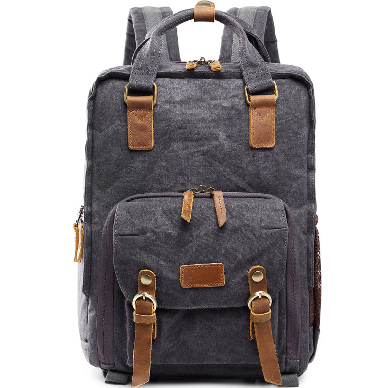 Waterproof Camera Backpack Canvas DSLR Photography Bag