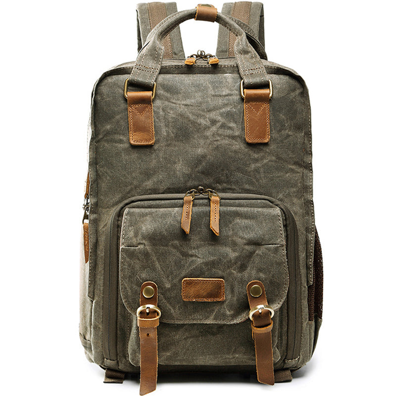 Waterproof Camera Backpack Canvas DSLR Photography Bag