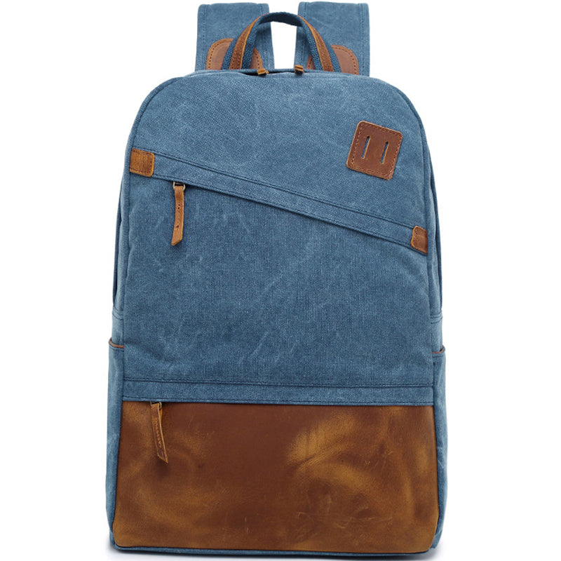 Canvas School Backpack For Men Big Book Bag
