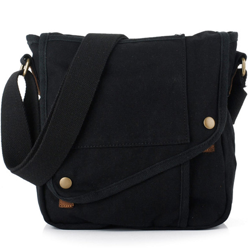 Canvas Mini Shoulder Bag Durable Messenger Bag For Teens