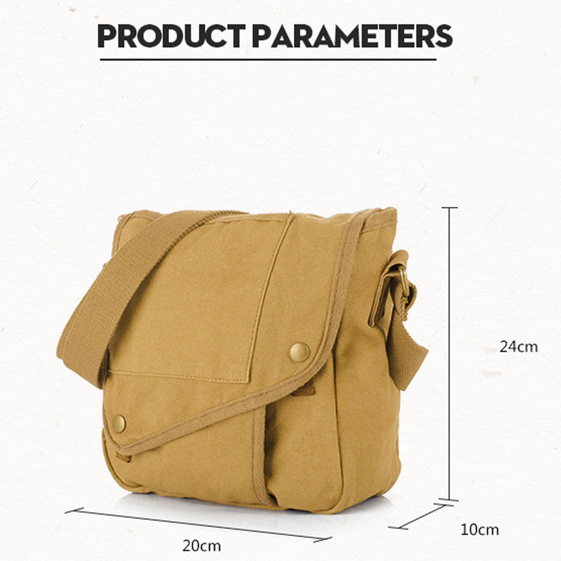 Canvas Mini Shoulder Bag Durable Messenger Bag For Teens