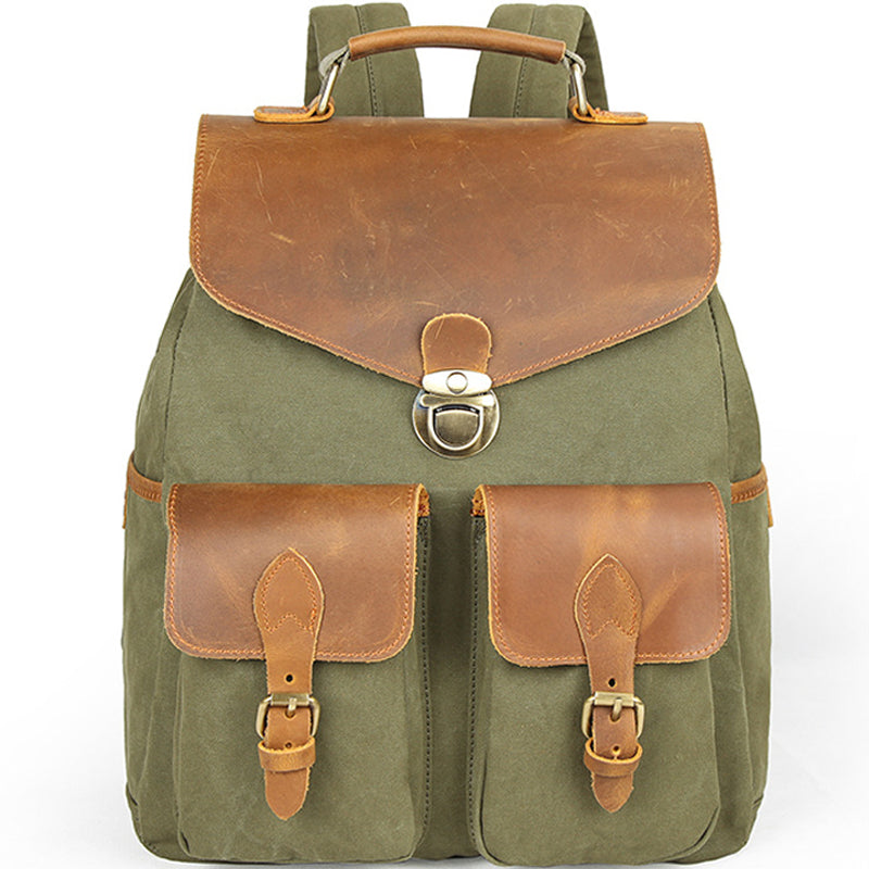 Retro Canvas Backpack Leisure Travel Bookbag For Teens