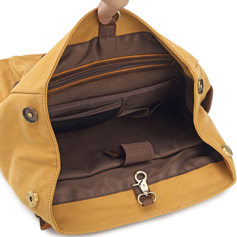 Retro Canvas Backpack Leisure Travel Bookbag For Teens