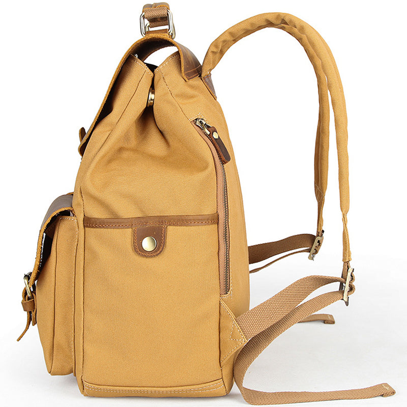 Retro Canvas Backpack Leisure Travel Bookbag For Teens