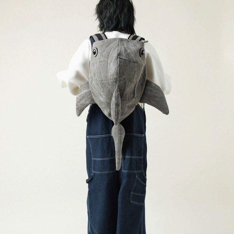 Pop Canvas Backapack Shark Bag