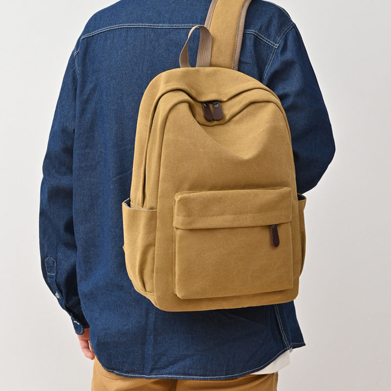 Retro Canvas Backpack For Travel