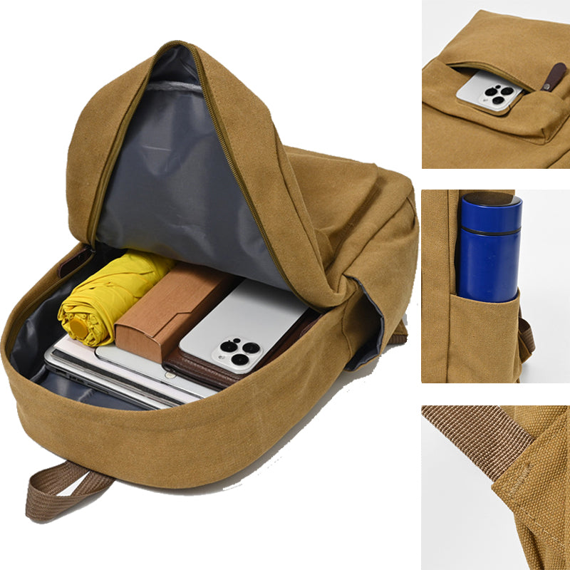 Retro Canvas Backpack For Travel