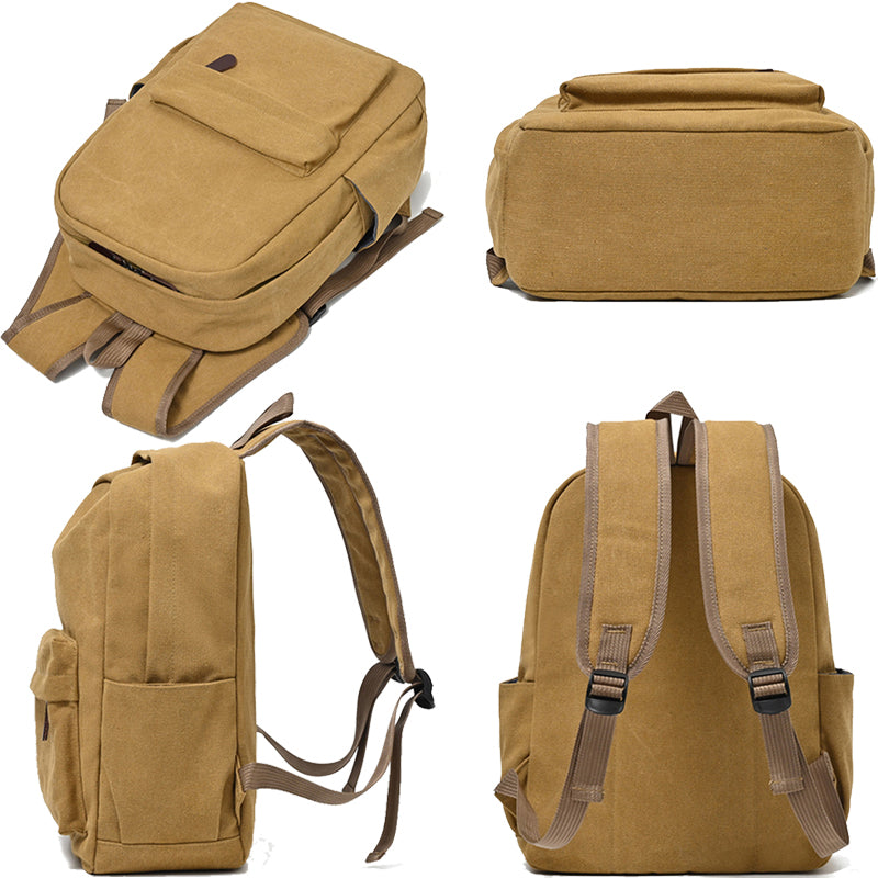 Retro Canvas Backpack For Travel