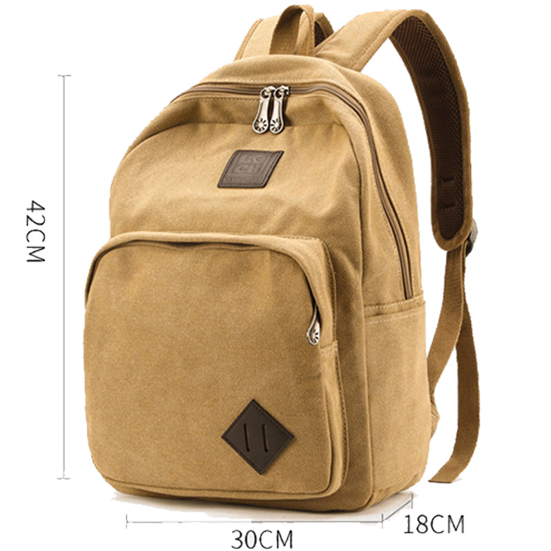 Durable Canvas Backpack For Travel Commuting