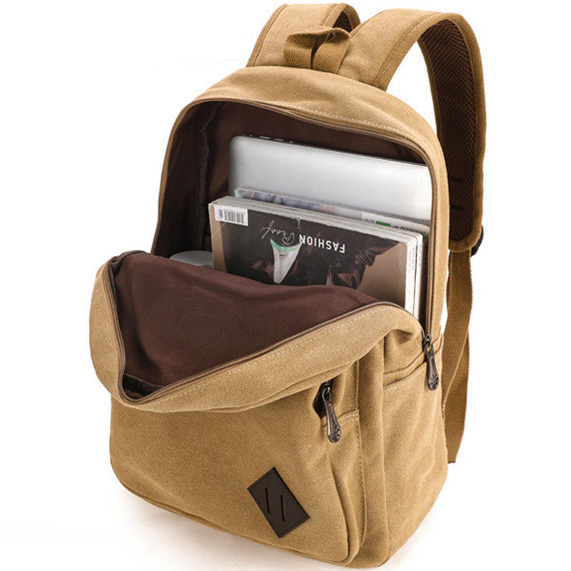 Durable Canvas Backpack For Travel Commuting