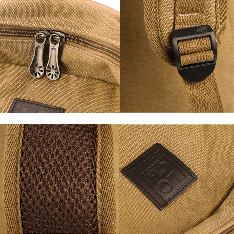 Durable Canvas Backpack For Travel Commuting