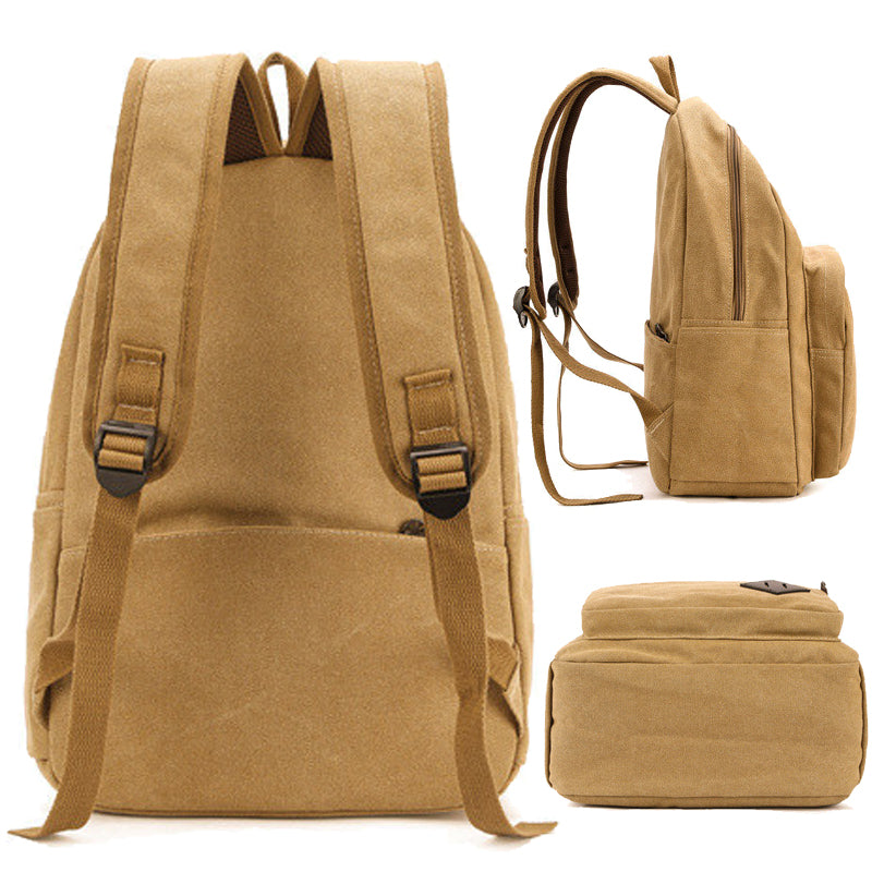 Durable Canvas Backpack For Travel Commuting