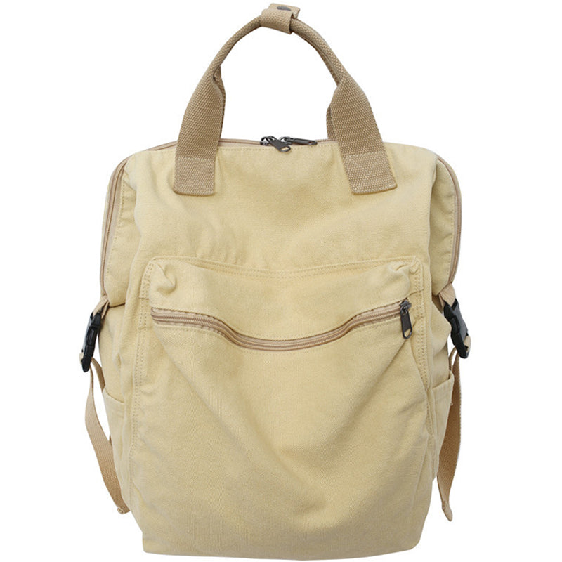 Large Capacity Canvas Backpack For Teens