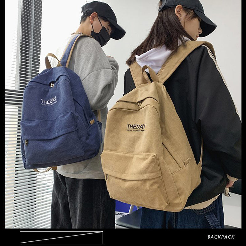 Classical Canvas Backpack School Bookbag