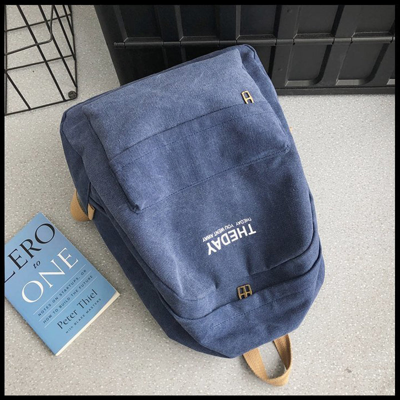 Classical Canvas Backpack School Bookbag