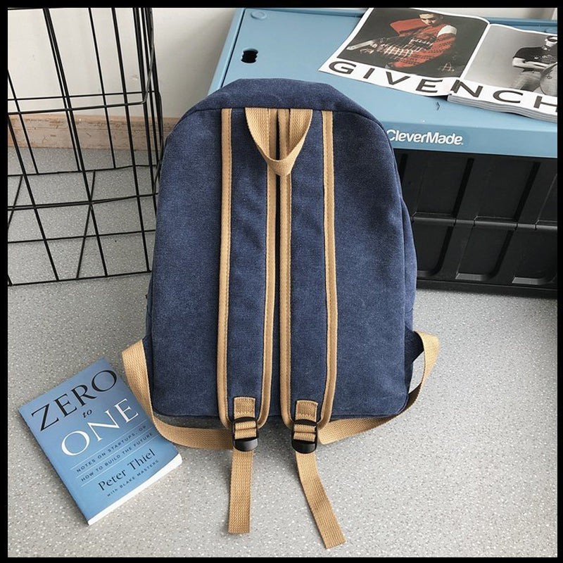 Classical Canvas Backpack School Bookbag