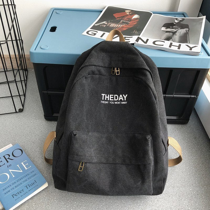Classical Canvas Backpack School Bookbag
