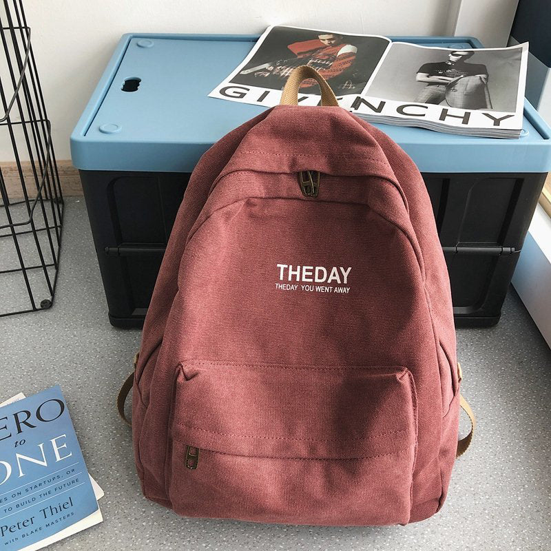 Classical Canvas Backpack School Bookbag