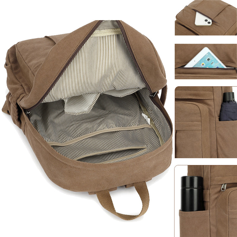 Canvas Business Backpack Laptop Bookbag