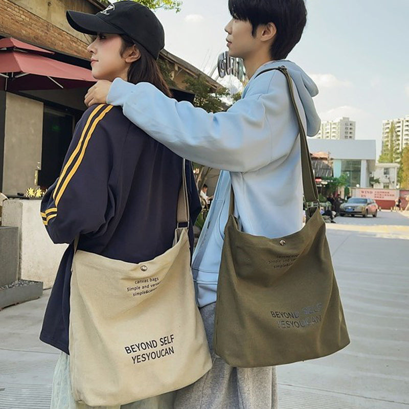 Large Satchel Bag Canvas Crossbody Bag