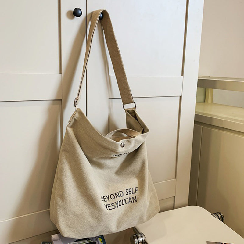 Large Satchel Bag Canvas Crossbody Bag