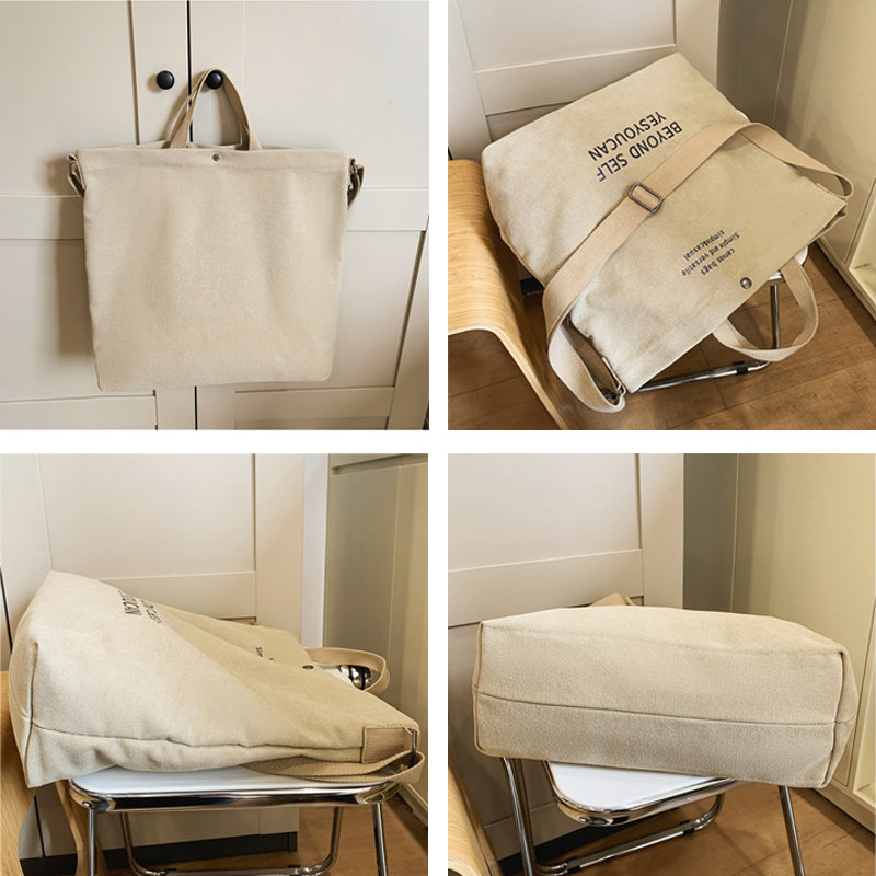 Large Satchel Bag Canvas Crossbody Bag