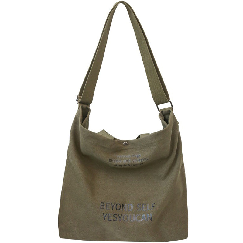Large Satchel Bag Canvas Crossbody Bag