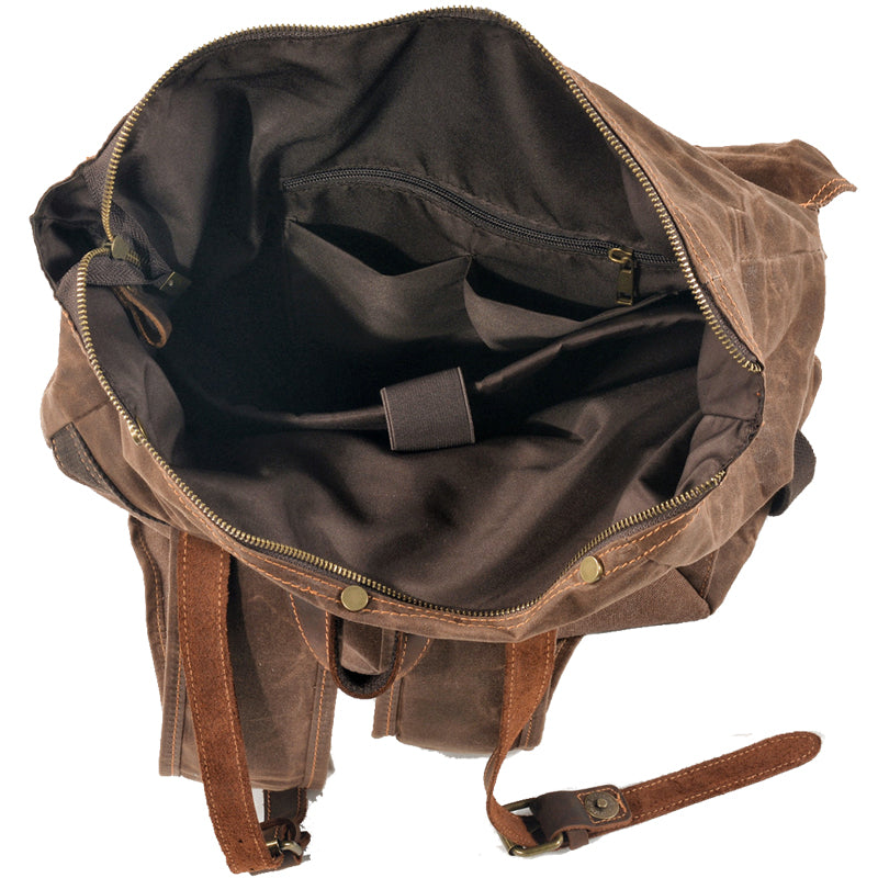 Canvas Treval Backpack Outdoor Laptop Bag