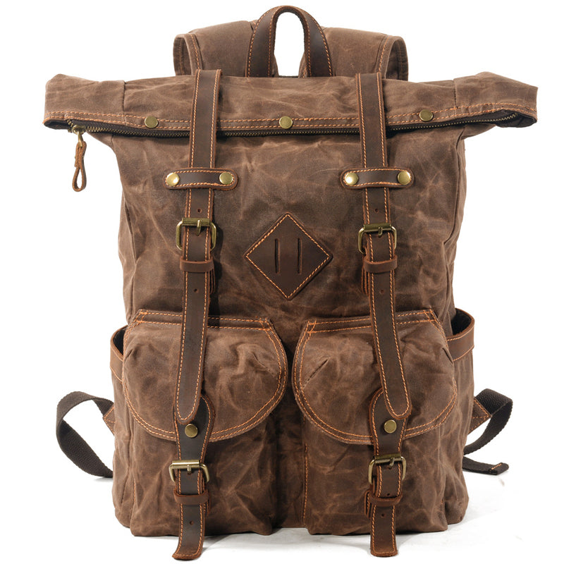 Canvas Treval Backpack Outdoor Laptop Bag