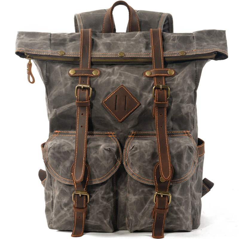 Canvas Treval Backpack Outdoor Laptop Bag