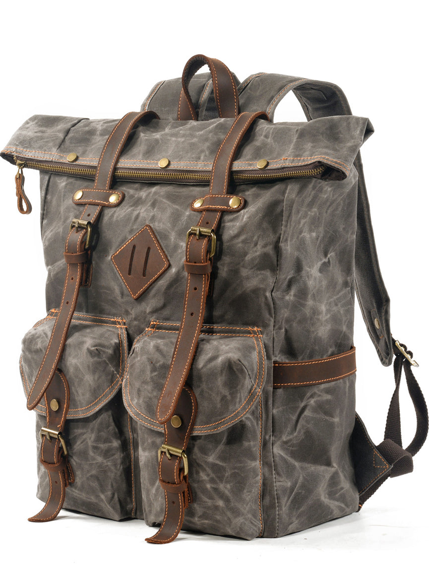 Canvas Treval Backpack Outdoor Laptop Bag