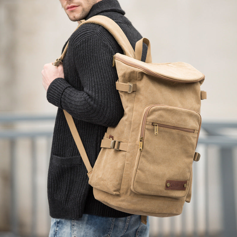 Stylish Canvas Backpack Fit 15 inch Laptop