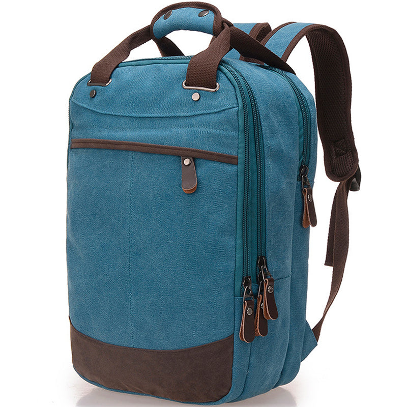 Business Laptop Backpack Canvas Satchel Bookbag