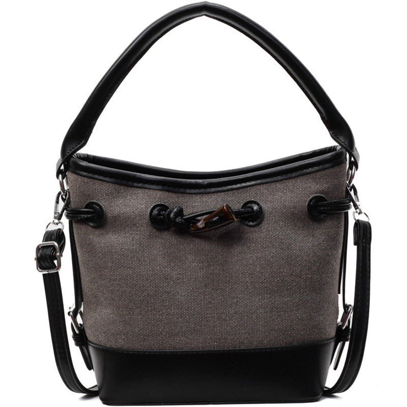 Contrast Color Bucket Bag