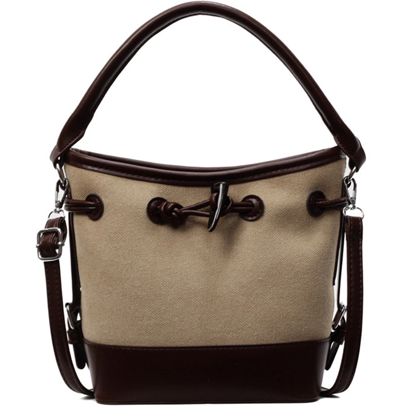 Contrast Color Bucket Bag