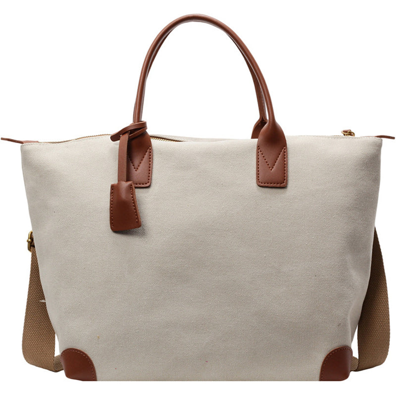 Canvas Colorblock Tote Bag